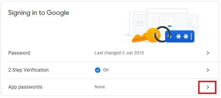 Node-RED: Send Email Notifications 6 create-app-password-gmail
