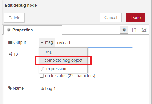 Node-RED with Big Timer Node: Create Complex Automation Schedules Easily 15 Set debug Node to complete msg object