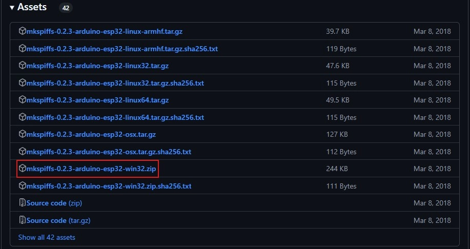 download mkspiffs release