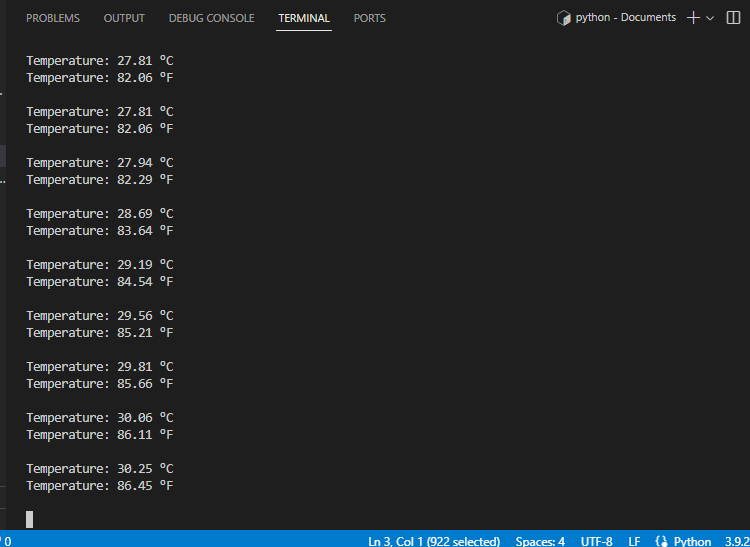 Raspberry Pi: Temperature Readings with DS18B20 Sensor (Python) 14 demonstration temperature ds18b20 raspberry pi