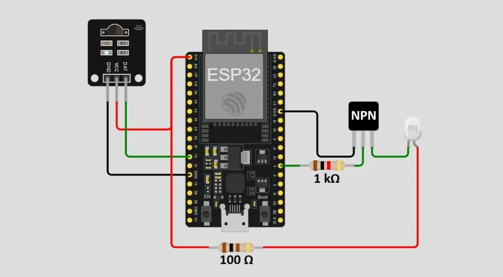 esp32 universal ir diagram