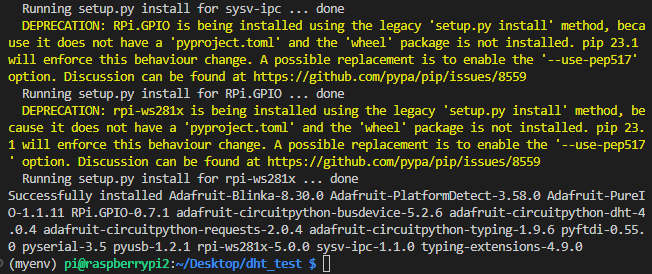 Raspberry Pi: DHT11/DHT22 Temperature and Humidity (Python) 12 Installing the Adafruit_CircuitPython_DHT Library
