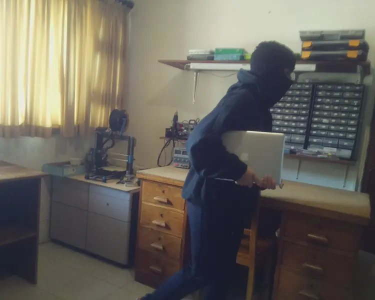 motion detector with photo burglar