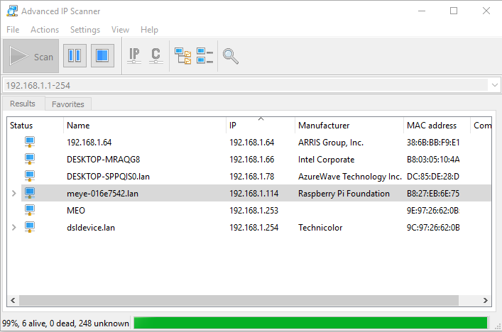 motioneye finding ip