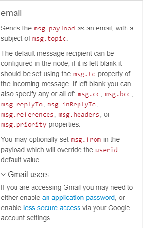 Node-RED: Send Email Notifications 12 node-red email nodes documentation