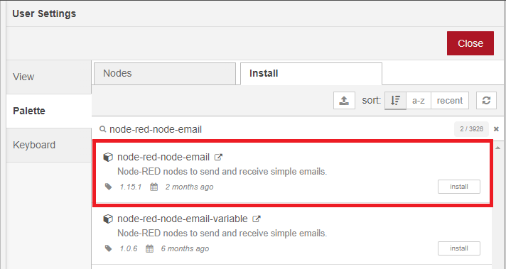 Node-RED: Send Email Notifications 2 Node-RED install email Nodes