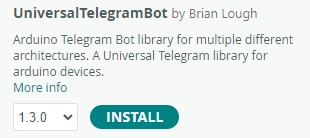 universal telegram bot library-arduino ide