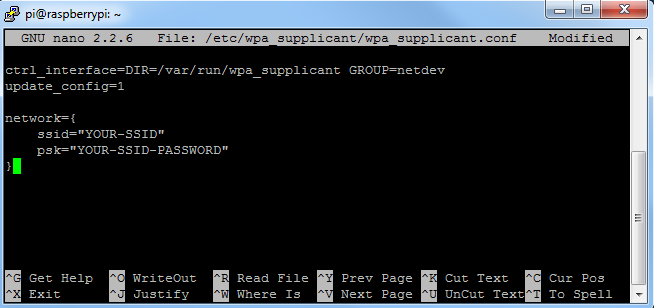 wifi config file filled