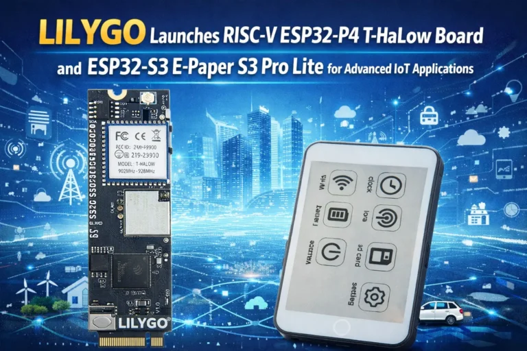 LILYGO Launches RISC-V ESP32-P4 T-Halow Board and ESP32-S3 E-Paper S3 Pro Lite for Advanced IoT Applications