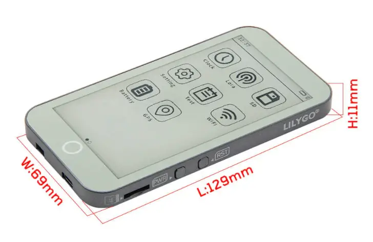 T5 E-Paper S3 Pro Lite dimensions
