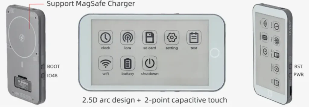 T5 E-Paper S3 Pro display + MagSafe charger